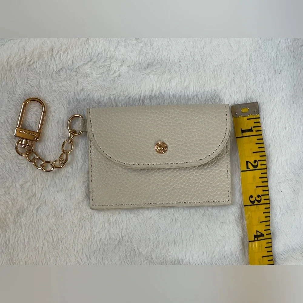 ANNE KLEIN Card Case Wallet Gold Key Chain Holder Money Travel